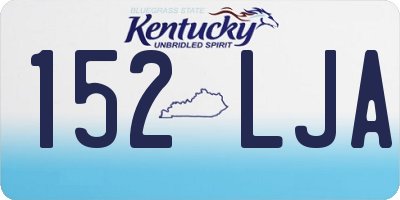 KY license plate 152LJA