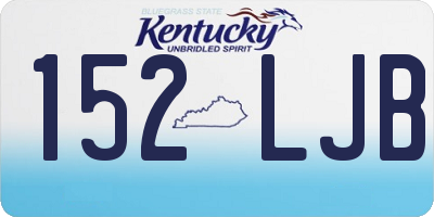 KY license plate 152LJB