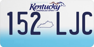 KY license plate 152LJC