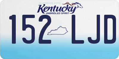 KY license plate 152LJD