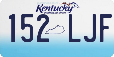 KY license plate 152LJF