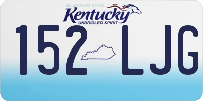KY license plate 152LJG