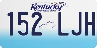 KY license plate 152LJH