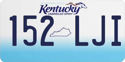 KY license plate 152LJI