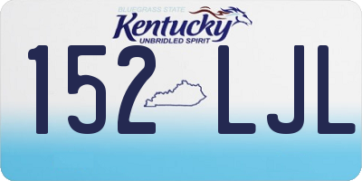 KY license plate 152LJL