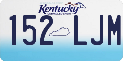 KY license plate 152LJM