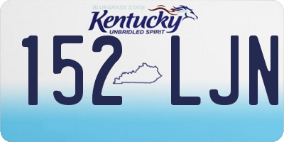 KY license plate 152LJN