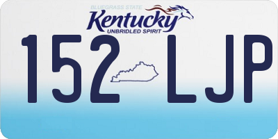KY license plate 152LJP