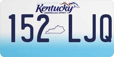 KY license plate 152LJQ