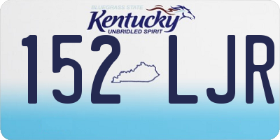KY license plate 152LJR