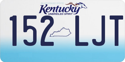 KY license plate 152LJT