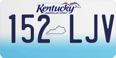 KY license plate 152LJV