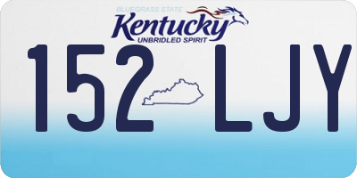 KY license plate 152LJY