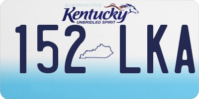 KY license plate 152LKA