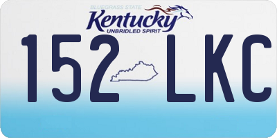 KY license plate 152LKC