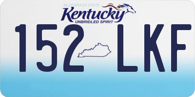 KY license plate 152LKF