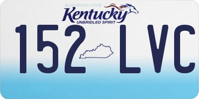 KY license plate 152LVC