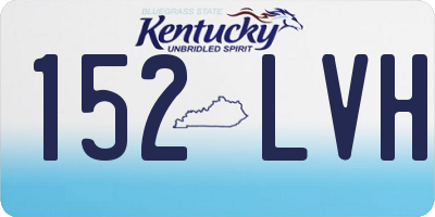 KY license plate 152LVH