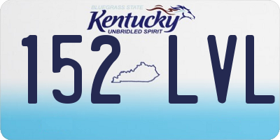 KY license plate 152LVL