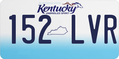 KY license plate 152LVR