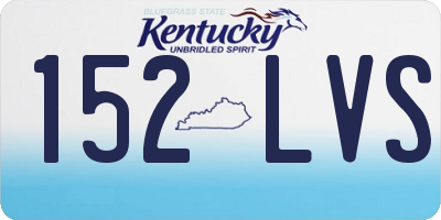 KY license plate 152LVS