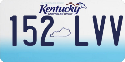 KY license plate 152LVV