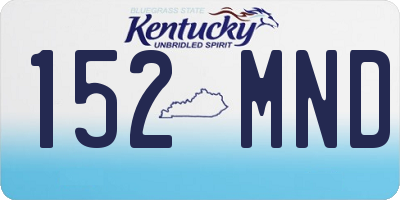 KY license plate 152MND