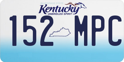 KY license plate 152MPC