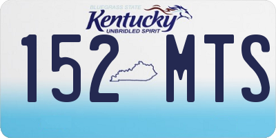 KY license plate 152MTS