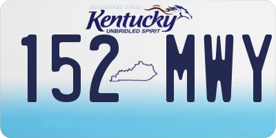 KY license plate 152MWY