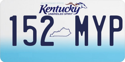 KY license plate 152MYP