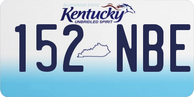 KY license plate 152NBE