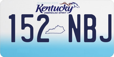 KY license plate 152NBJ