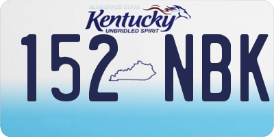 KY license plate 152NBK