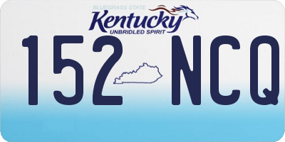 KY license plate 152NCQ