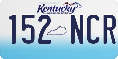 KY license plate 152NCR