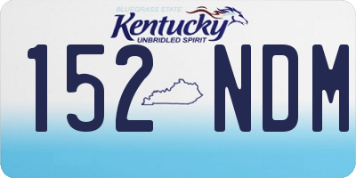 KY license plate 152NDM