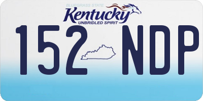 KY license plate 152NDP