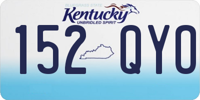 KY license plate 152QYO