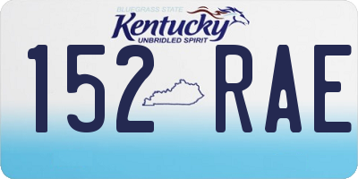 KY license plate 152RAE