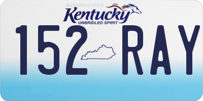 KY license plate 152RAY