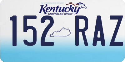 KY license plate 152RAZ