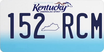 KY license plate 152RCM