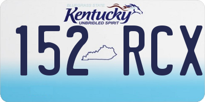 KY license plate 152RCX