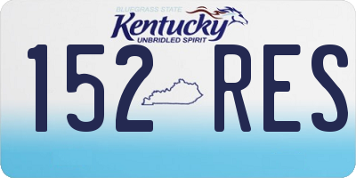 KY license plate 152RES