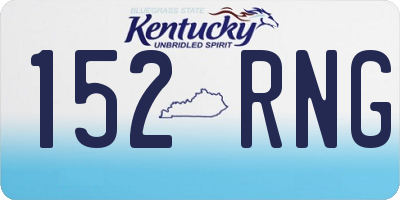 KY license plate 152RNG