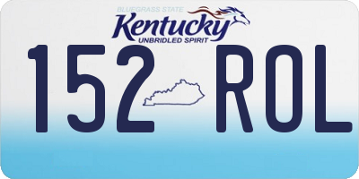 KY license plate 152ROL