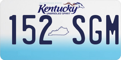 KY license plate 152SGM