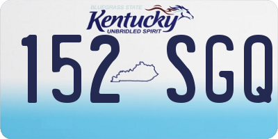 KY license plate 152SGQ