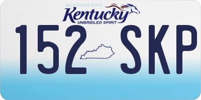 KY license plate 152SKP